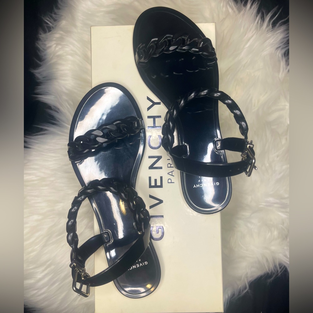 Givenchy Black Jelly Sandals